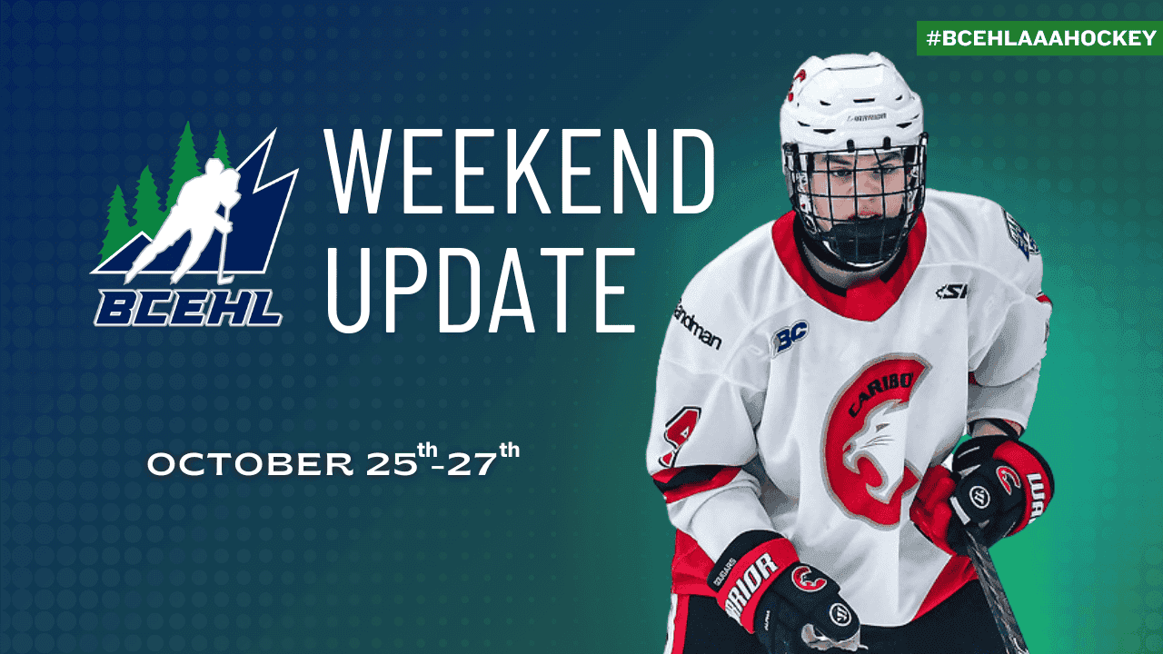 BCEHL WEEKEND UPDATE - OCTOBER 25th-27th image